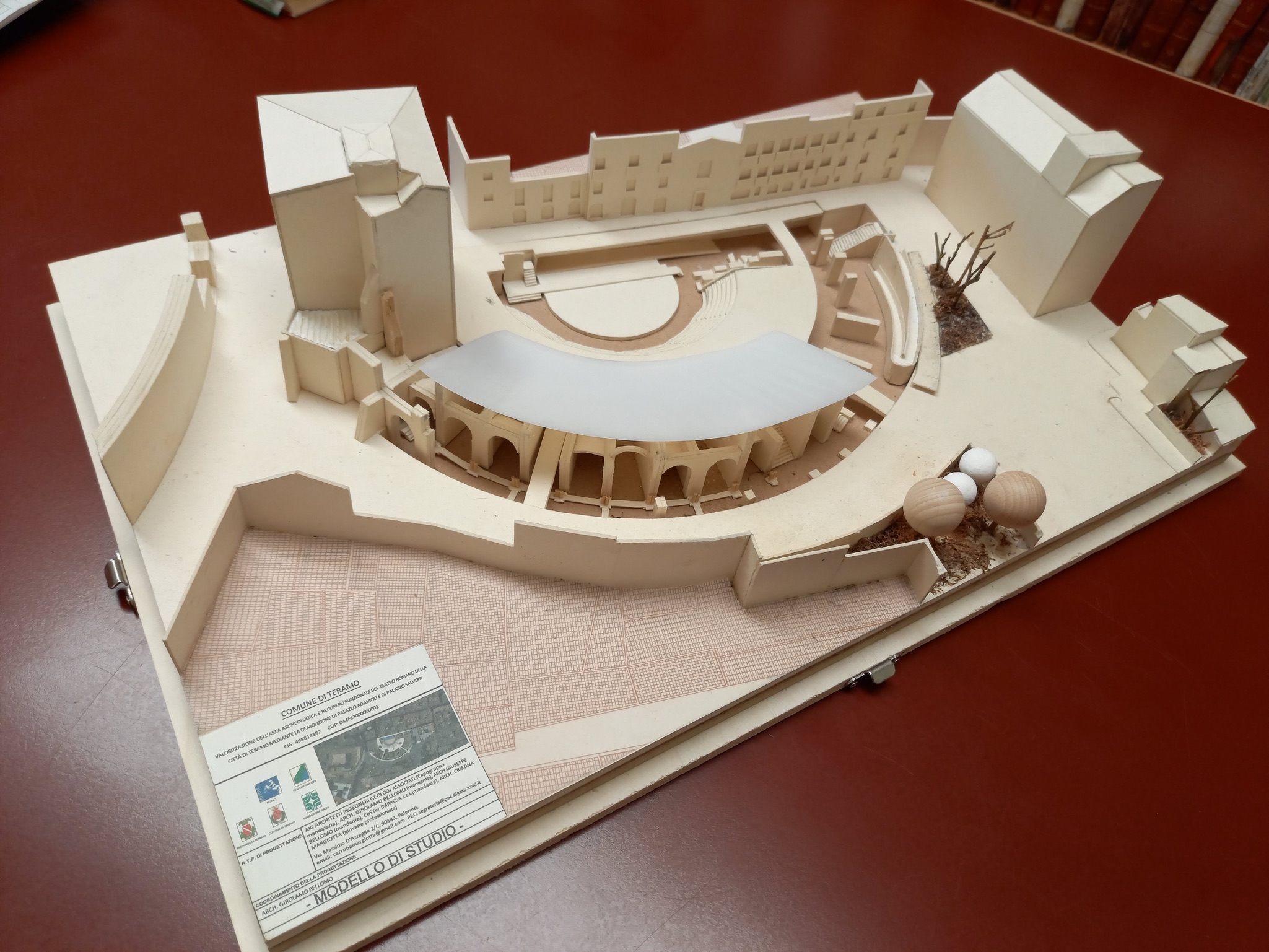 Teatro Romano di Teramo, plastico del progetto definitivo